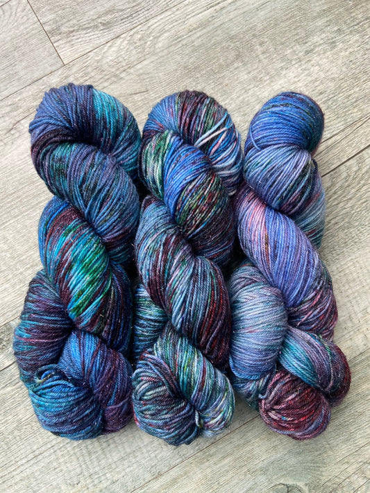 Sapphire & SIn SPARKLE! 4ply/sock