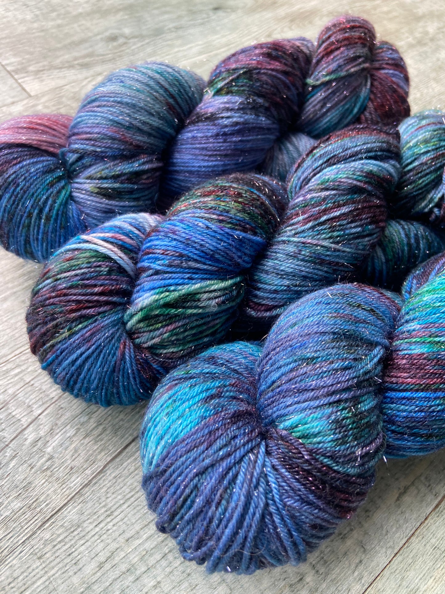 Sapphire & SIn SPARKLE! 4ply/sock