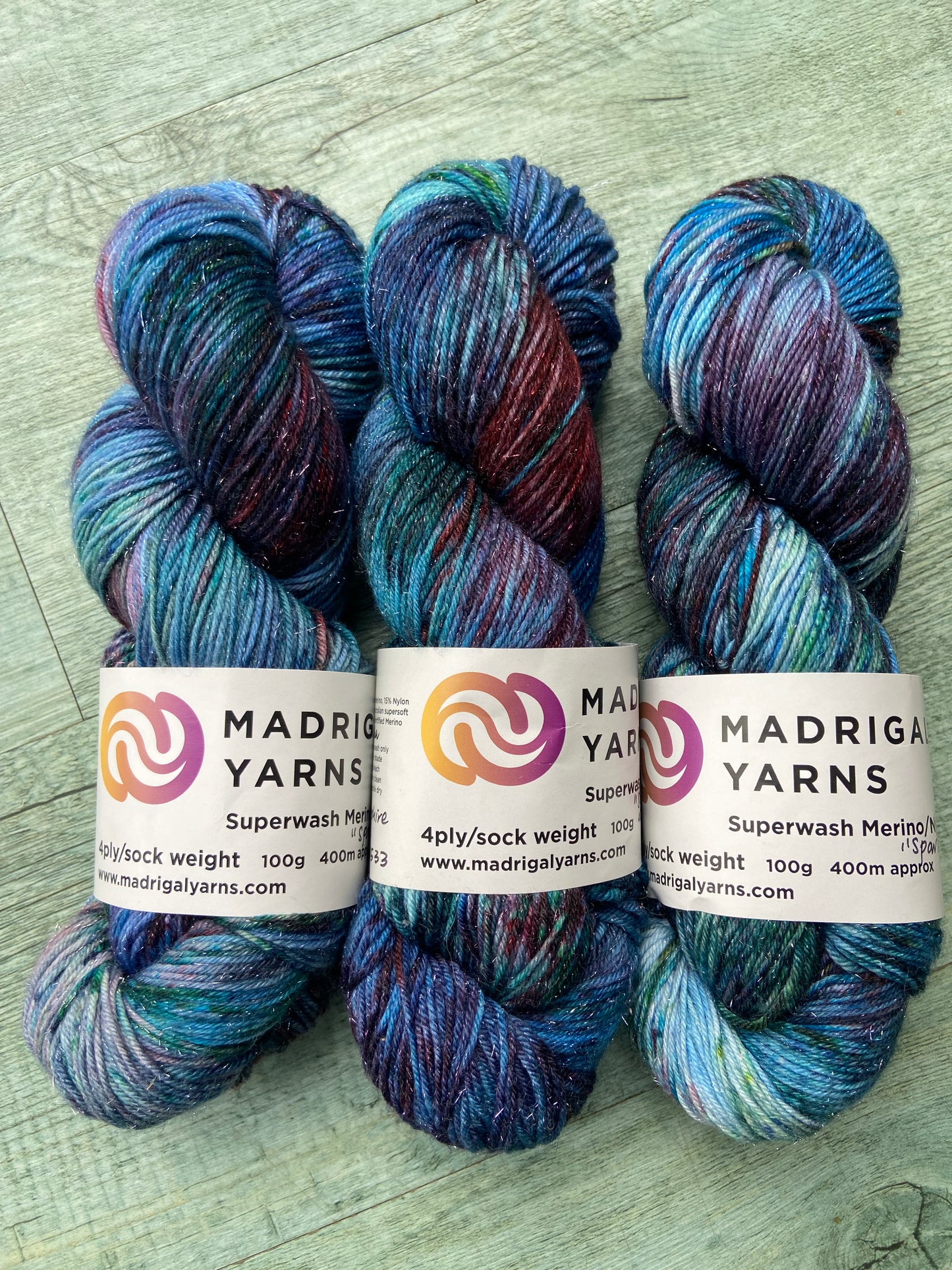 Sapphire & SIn SPARKLE! 4ply/sock