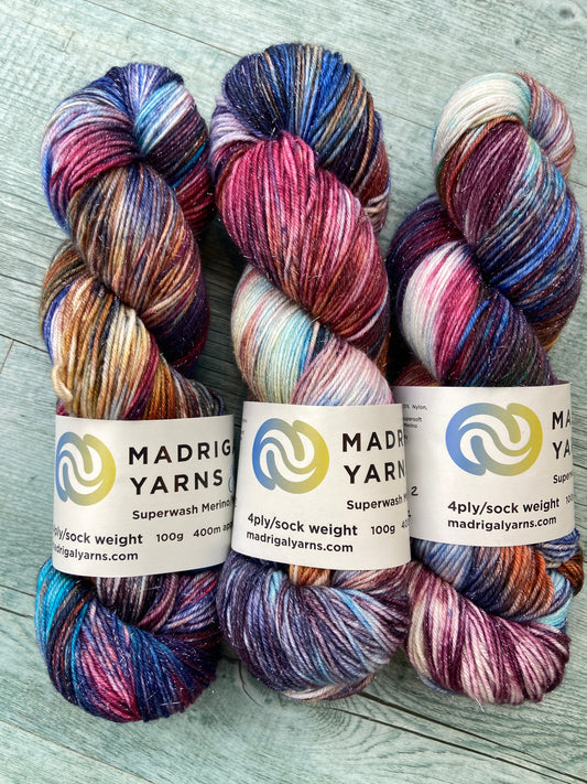 Binche carnival 2 - SPARKLE!!! 4ply/sock PREORDER only