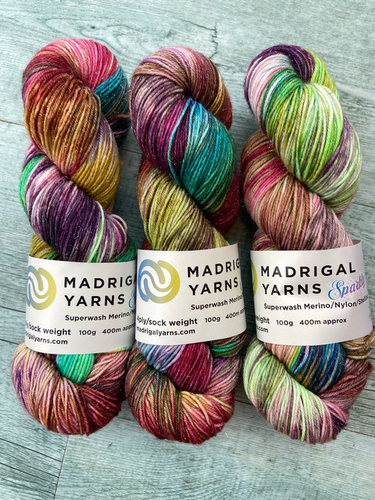 Binche carnival 2 - SPARKLE!!! 4ply/sock PREORDER only (Copy)