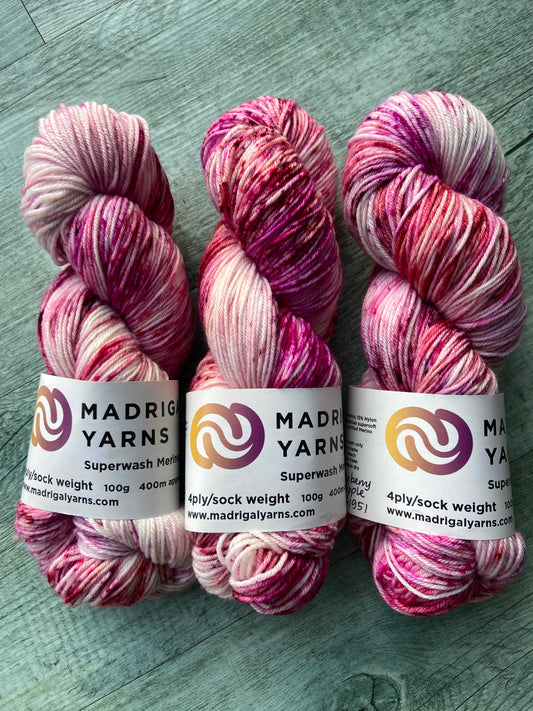 Raspberry Ripple 4ply/Sock