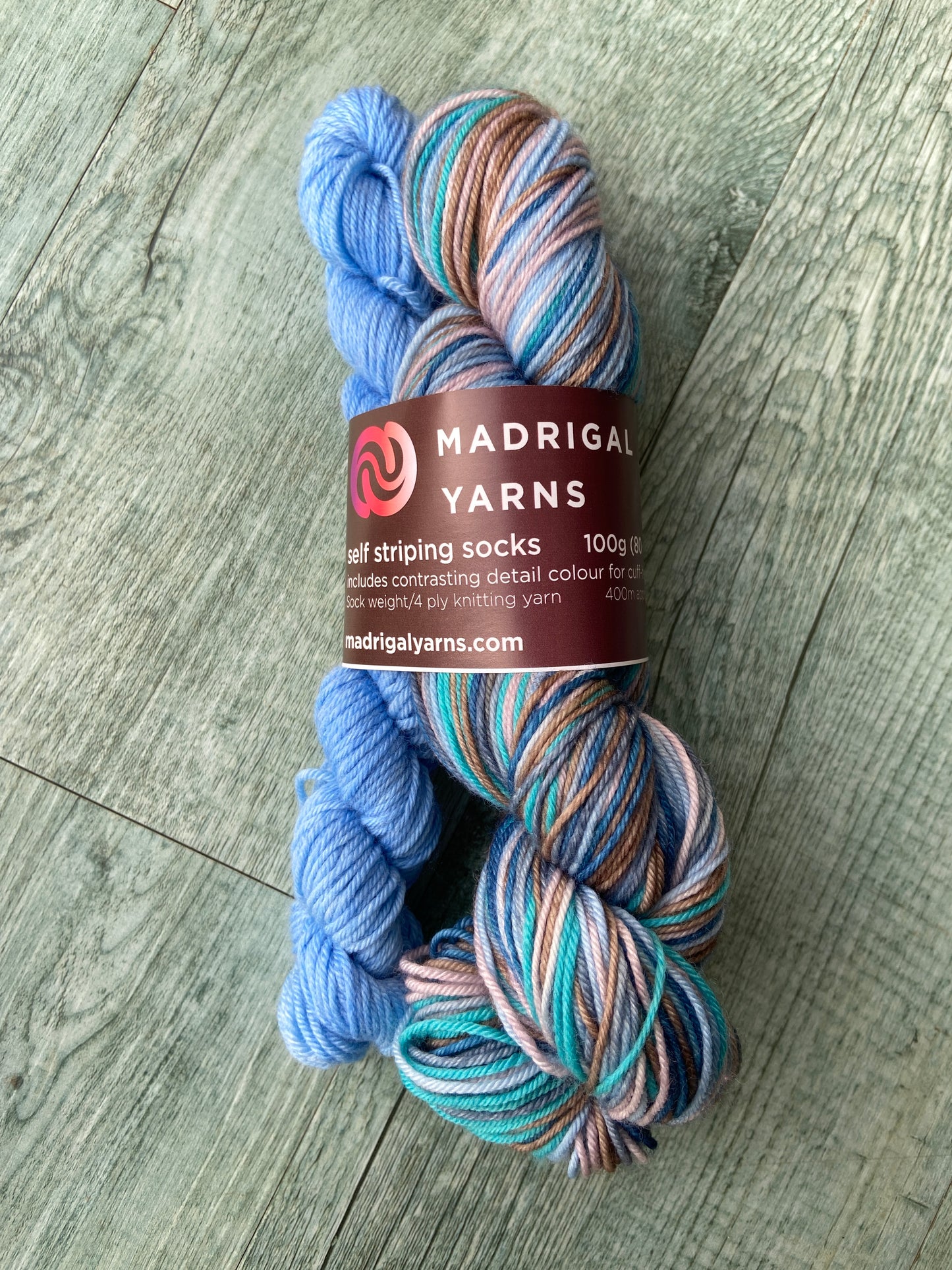 February Blues - Self Striping Sock