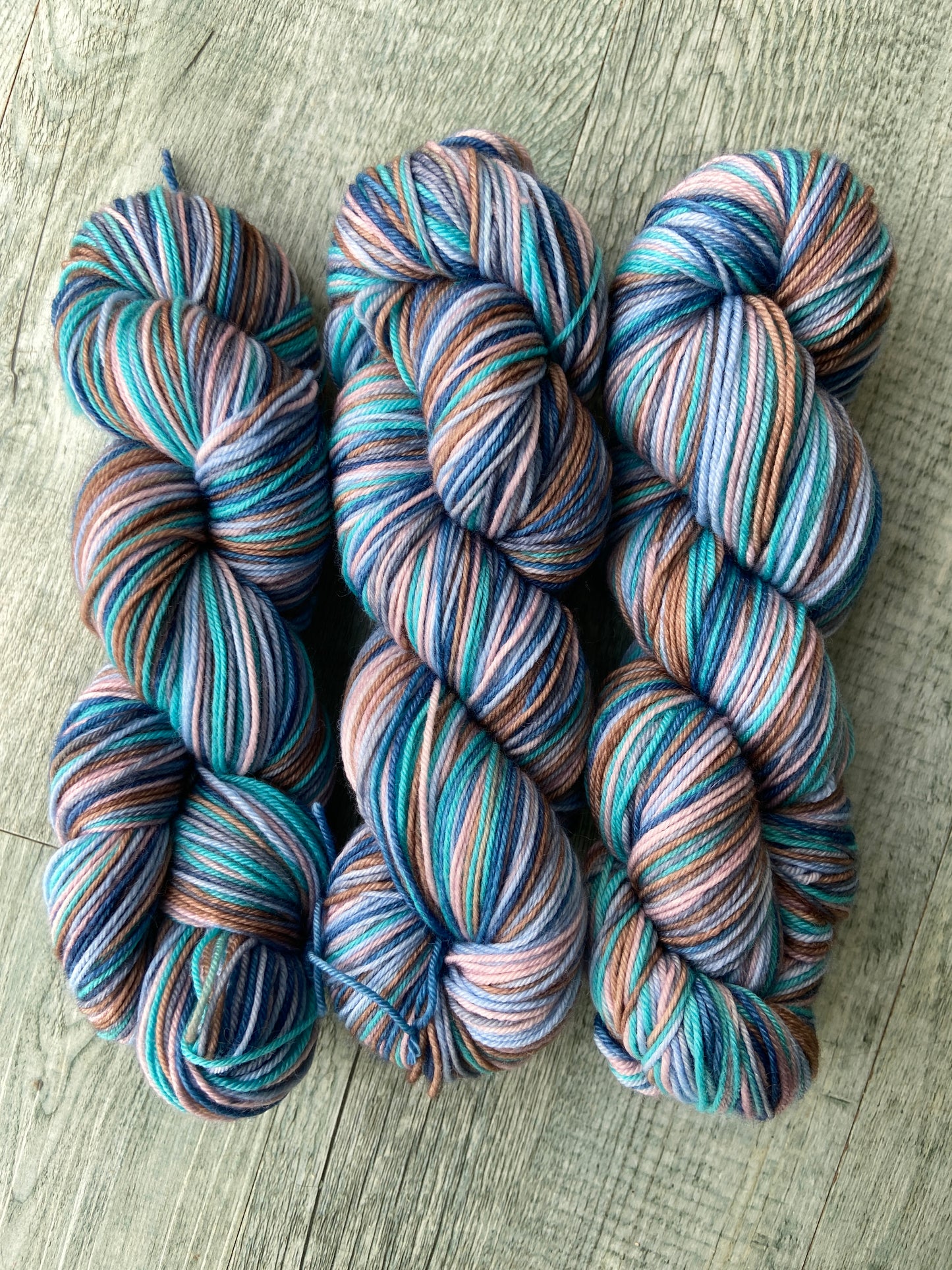 February Blues -  Self Striping Sock