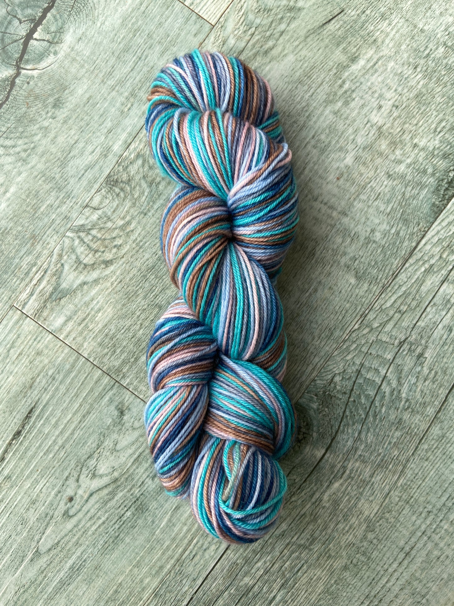 February Blues -  Self Striping Sock
